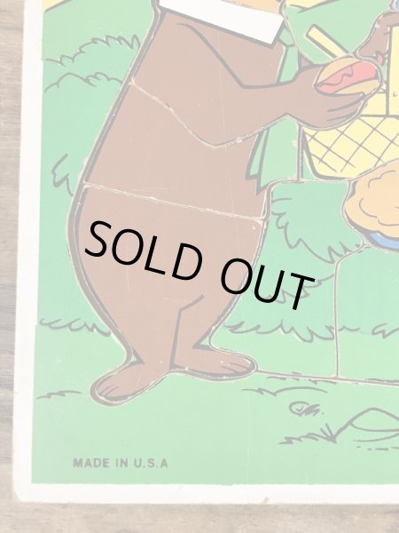 80’sのヨギベアのヴィンテージのウッドパズル