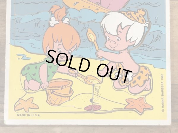 80’sのハンナバーベラのフリントストーンのヴィンテージのウッドパズル