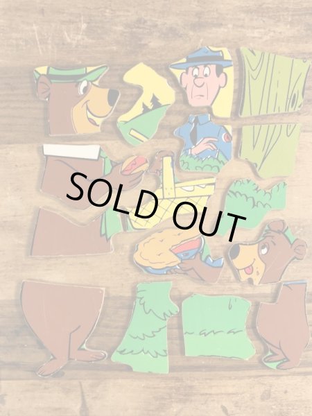 80年代頃のヨギベアのビンテージのウッドパズル