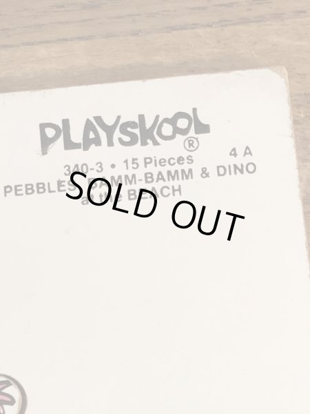 80年代頃のフリントストーンのビンテージのウッドパズル