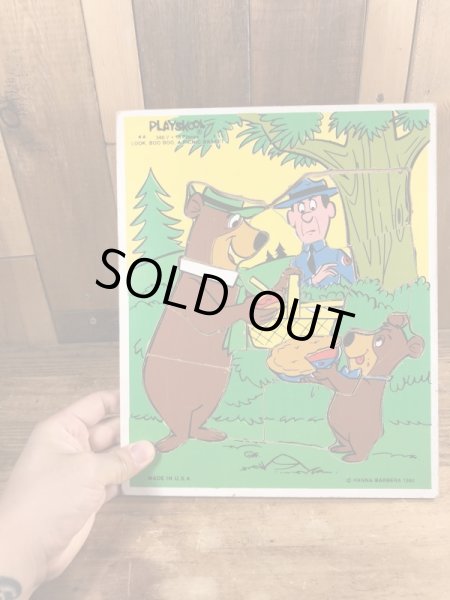 80’sのヨギベアのヴィンテージのウッドパズル