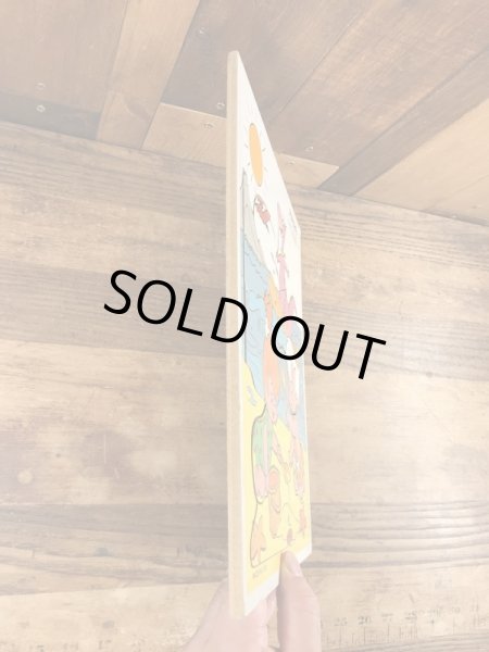 80年代頃のフリントストーンのビンテージのウッドパズル