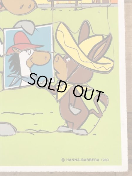 80’sのハンナバーベラのクイックドローマッグロウのヴィンテージのウッドパズル