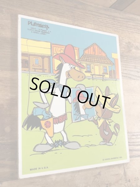 80年代頃のハンナバーベラの早撃ちマックのビンテージのウッドパズル