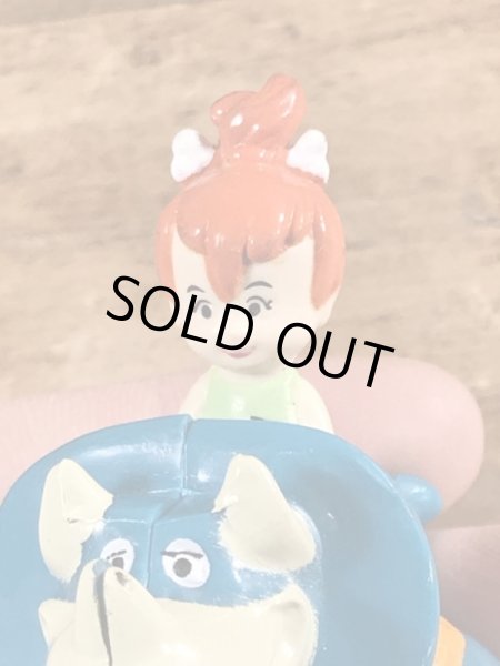 90’sのフリントストーンのペブルスのヴィンテージのハッピーミールトイ