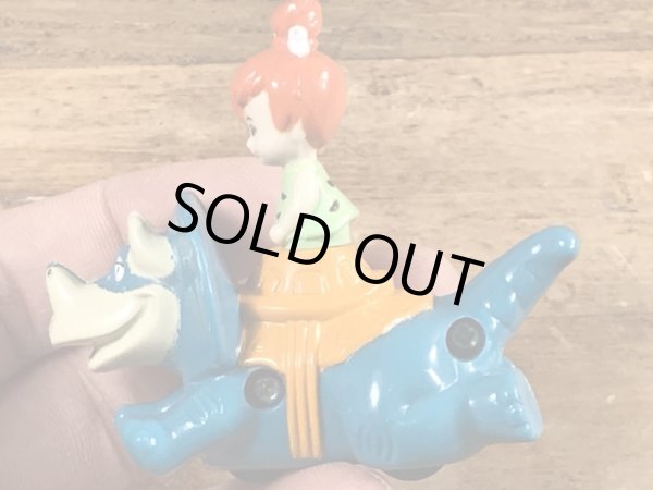 90’sのフリントストーンのペブルスのヴィンテージのハッピーミールトイ