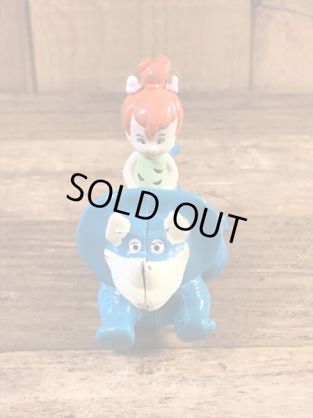 90’sのフリントストーンのペブルスのヴィンテージのハッピーミールトイ