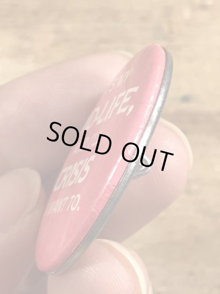 80年代頃のホールマーク社製のメッセージが書かれたビンテージの缶バッジ