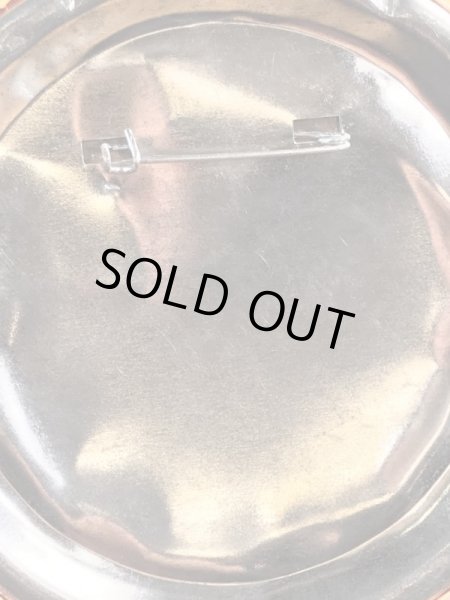 80’sのI'm Excited Mania!のメッセージが書かれたビンテージの缶バッジ