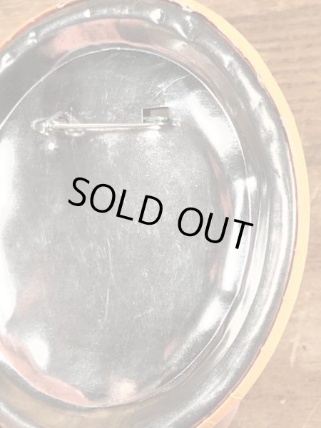 80’sのI'm Excited Mania!のメッセージが書かれたビンテージの缶バッジ