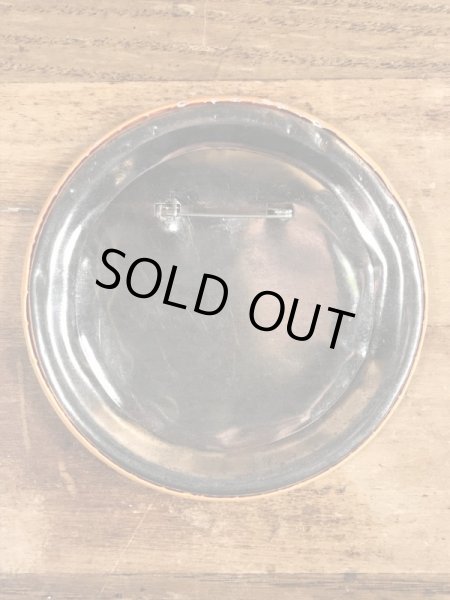 80’sのI'm Excited Mania!のメッセージが書かれたビンテージの缶バッジ