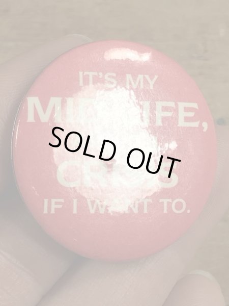 80年代頃のホールマーク社製のメッセージが書かれたビンテージの缶バッジ