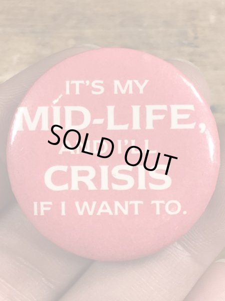 80年代頃のホールマーク社製のメッセージが書かれたビンテージの缶バッジ