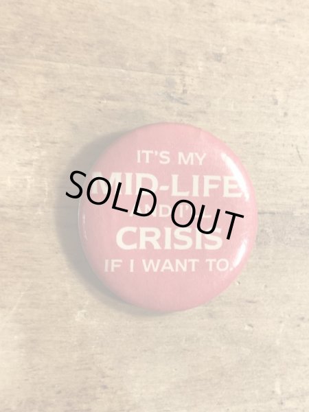 80年代頃のホールマーク社製のメッセージが書かれたビンテージの缶バッジ