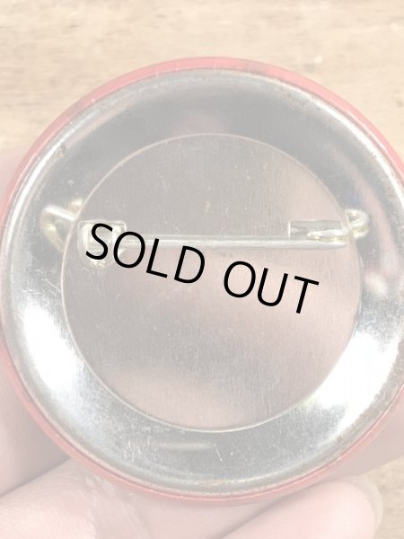 80'sのDon't Panic!のメッセージが書かれたビンテージの缶バッジ