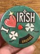 80’sのI Love Irishのルーレットが付いたヴィンテージの缶バッチ