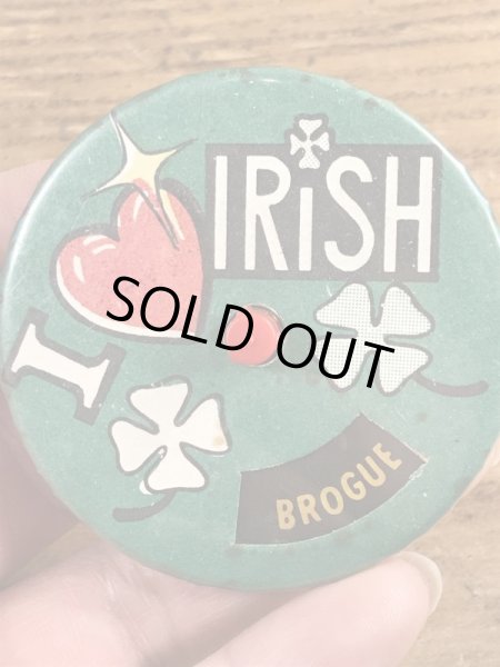 80’sのI Love Irishのルーレットが付いたヴィンテージの缶バッチ