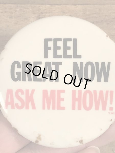 80年代頃のメッセージが書かれたビンテージの缶バッジ