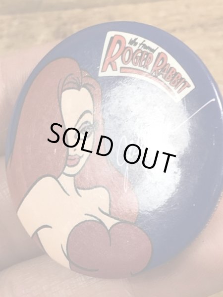 80’sのロジャーラビットのジェシカが描かれたヴィンテージの缶バッチ