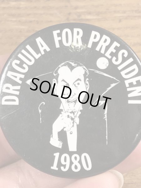 80年代頃のドラキュラが描かれたビンテージの缶バッジ