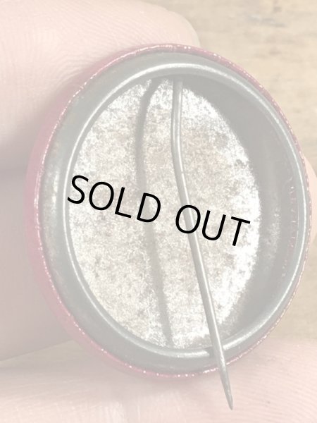 60~70'sのDraft Beer Not Studentsのメッセージが書かれたヴィンテージの缶バッチ