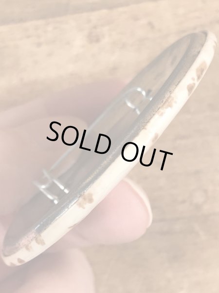 80'sのFeel Great Now Ask Me How!のメッセージが書かれたヴィンテージの缶バッチ