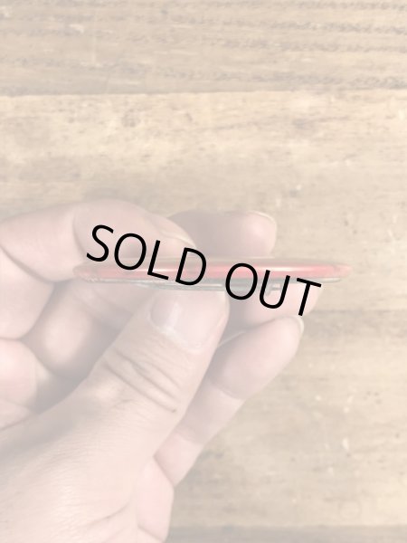 80'sのDon't Panic!のメッセージが書かれたビンテージの缶バッジ