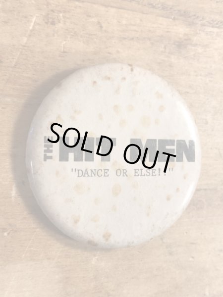 80年代頃のヒットマンと書かれたビンテージの缶バッジ