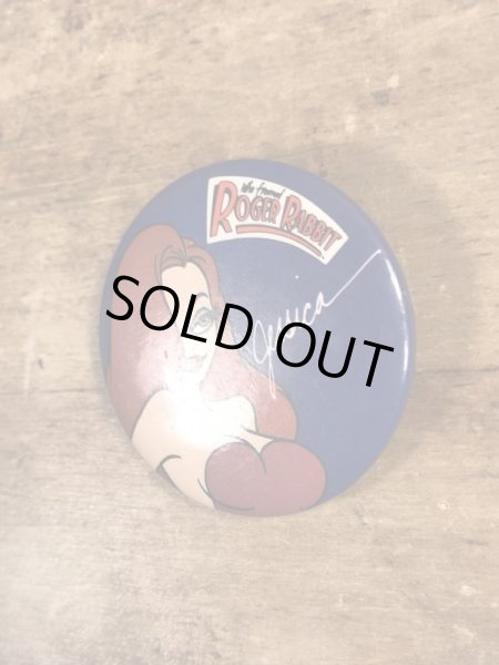 80’sのロジャーラビットのジェシカが描かれたヴィンテージの缶バッチ