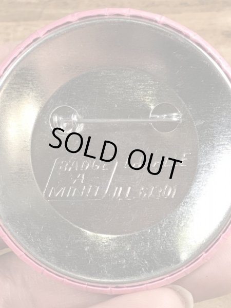 80’sのBite Meのブタが描かれたヴィンテージの缶バッチ