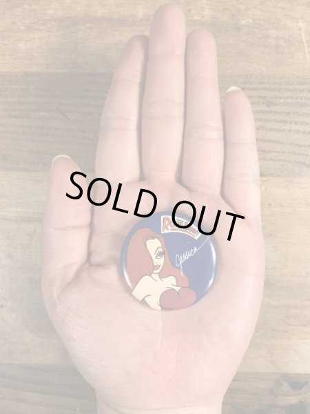 80’sのロジャーラビットのジェシカが描かれたヴィンテージの缶バッチ