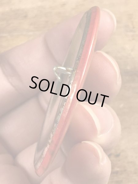 80'sのDon't Panic!のメッセージが書かれたビンテージの缶バッジ