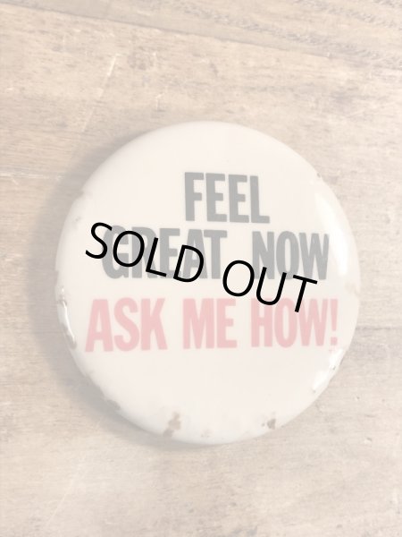 80年代頃のメッセージが書かれたビンテージの缶バッジ