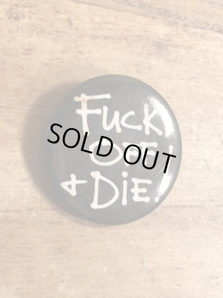 80年代頃のファックオフと書かれたビンテージの缶バッジ