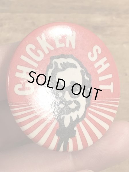 80年代頃のケンタッキーの皮肉のメッセージが書かれたヴィンテージの缶バッチ