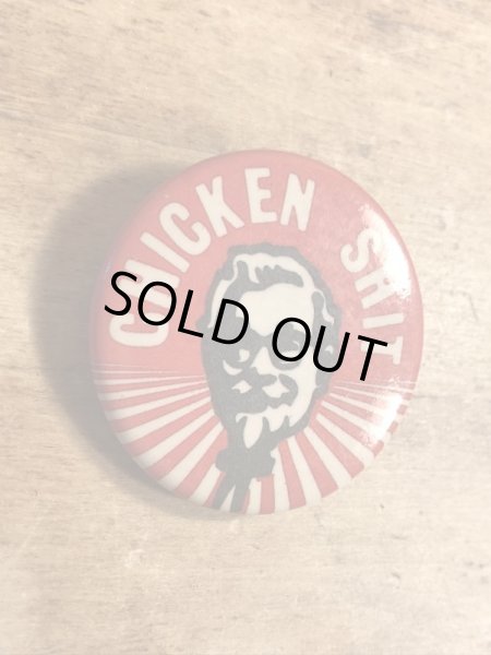 80年代頃のケンタッキーの皮肉のメッセージが書かれたヴィンテージの缶バッチ