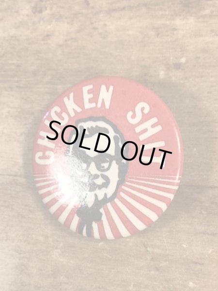 80’sChicken Shitのメッセージが書かれたビンテージの缶バッジ