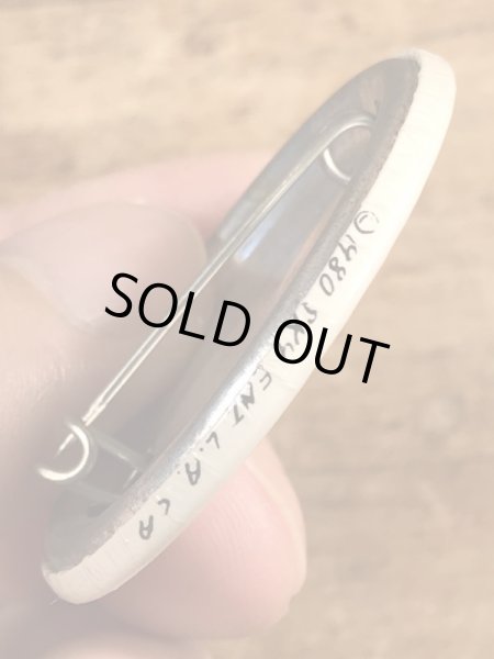 80’sのU.S.Food & Drug Administration Cocaine Research Dept.のメッセージが書かれたヴィンテージの缶バッチ