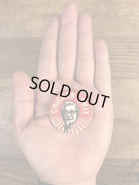 80年代頃のケンタッキーの皮肉のメッセージが書かれたヴィンテージの缶バッチ