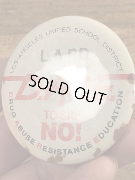 80’sのD.A.R.E.のビンテージの缶バッジ