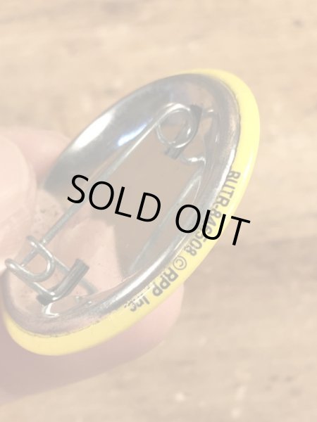 80’sのBack Off!...のメッセージが書かれたヴィンテージの缶バッチ