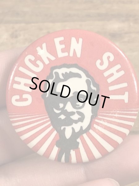 80年代頃のケンタッキーの皮肉のメッセージが書かれたヴィンテージの缶バッチ