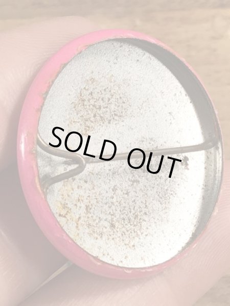 80'sのCowabunga Dude!のメッセージが書かれたビンテージの缶バッジ