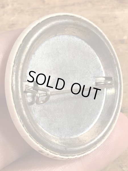 80’sのU.S.Food & Drug Administration Cocaine Research Dept.のメッセージが書かれたヴィンテージの缶バッチ