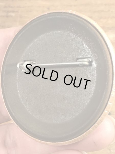 80年代頃のToo Ripped Gotta Go...のメッセージが書かれたヴィンテージの缶バッチ