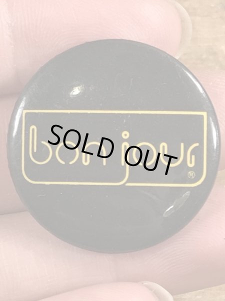 80年代頃のBon Jourと書かれたビンテージの缶バッ