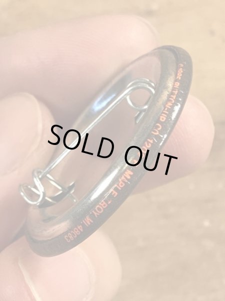 80'sのI Love Everybody And You're Next!のメッセージが書かれたビンテージの缶バッジ