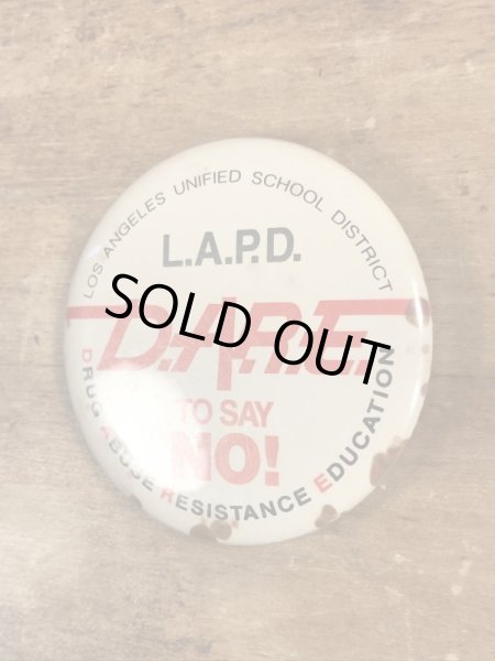 80’sのD.A.R.E.のビンテージの缶バッジ