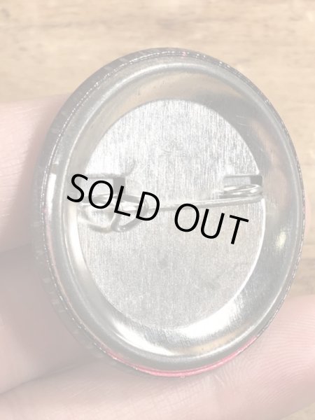 80'sのI'm Back By Popular Demandのメッセージが書かれたヴィンテージの缶バッチ