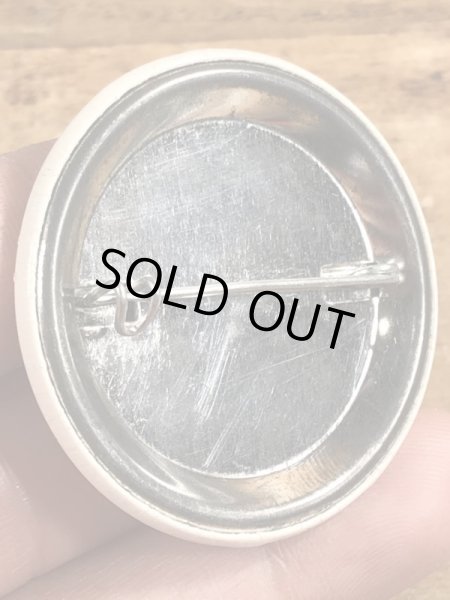 80'sのNo Grumpsのメッセージが書かれたビンテージの缶バッジ